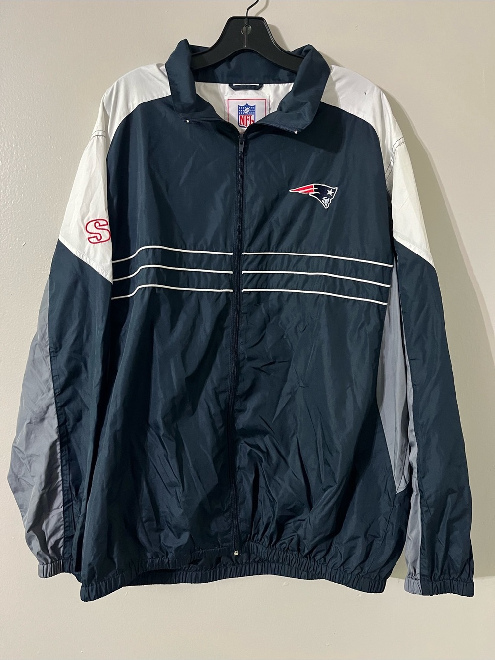 Vintage NFL Team Apparel New England Patriots SI Windbreaker Jacket Size XL